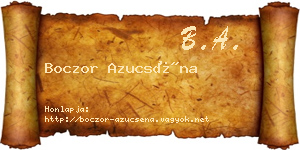 Boczor Azucséna névjegykártya